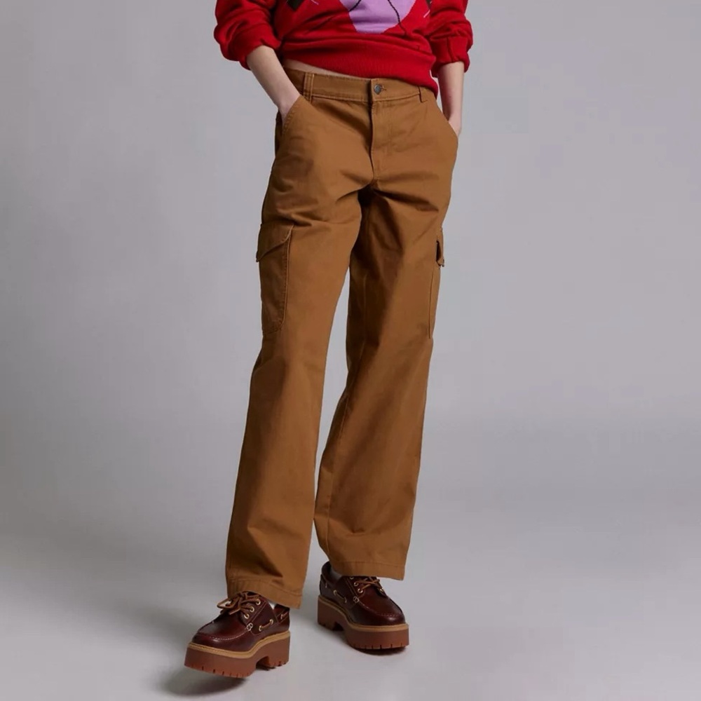 NWT Dickies Urban Outfitters Duck Canvas Relaxed Cargo Pant in Brown
